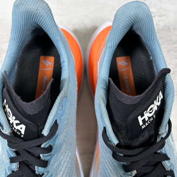 Hoka One One Mach 5 Running Shoes - Men's Size 9 - Blue Orange - Picture 8 of 10